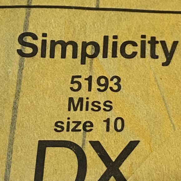 Simplicity 5193 Adolfo Pattern Skirt Top Bag Jacket 10 Miss Uncut Slim Fit Lined - Picture 5 of 6